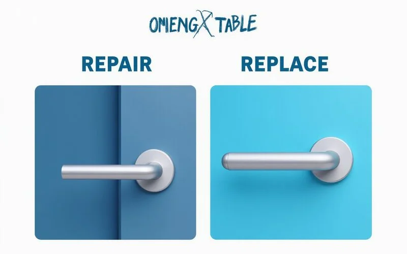 Decision table: repair vs replace door handle