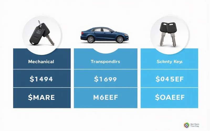 Price tiers for mechanical vs transponder vs smart car keys